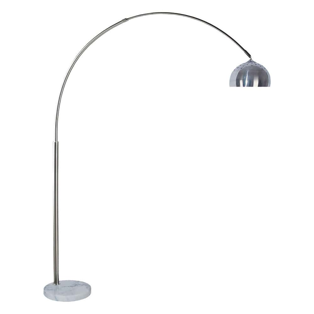 Furniture of America - Rene Arch Lamp in White/Chrome - L76935 View 1