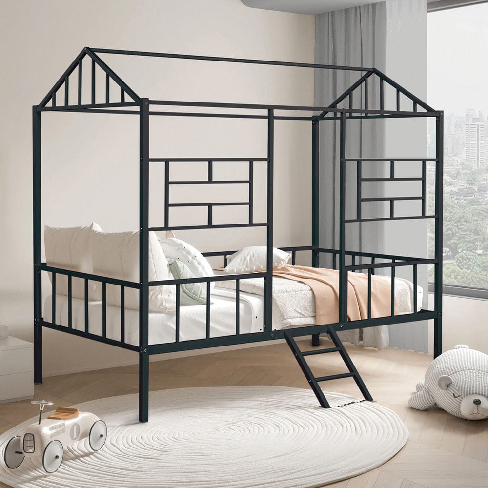 Furniture of America - Rhonda Twin Loft Bed (K/D) in Black - FM-BK908BK-T View 1