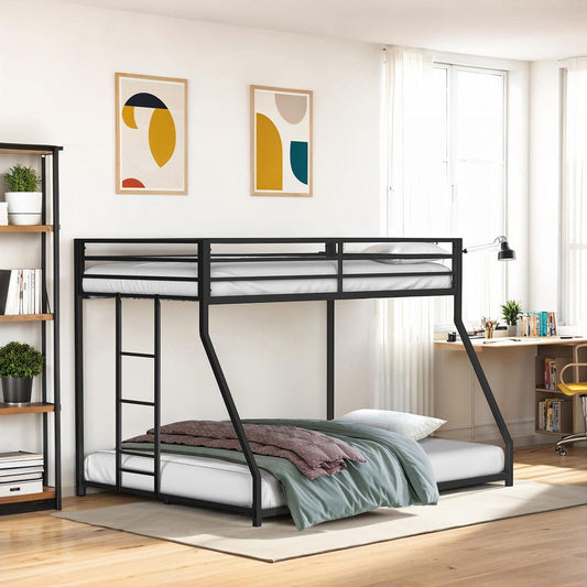 Furniture of America - Rothwell Twin/Full Metal Bunk Bed in Matte Black - FM-BK1200BK-TF View 2