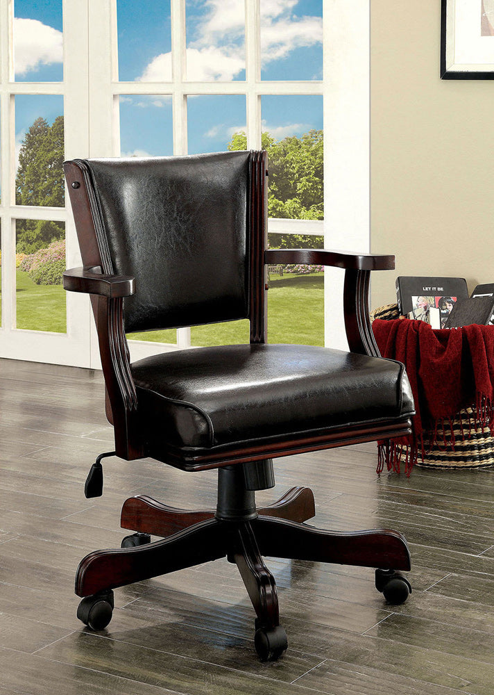 Furniture of America - Rowan Height-Adjustable Arm Chair in Cherry - CM-GM340CH-AC View 1
