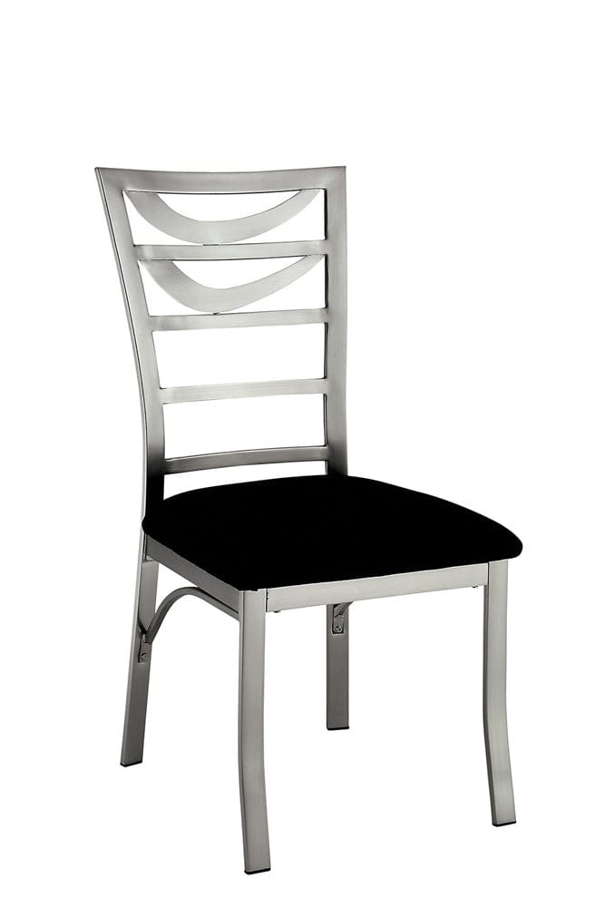 Furniture of America - Roxo Side Chair Set of 2 in Silver/Black - CM3729SC-2PK View 1