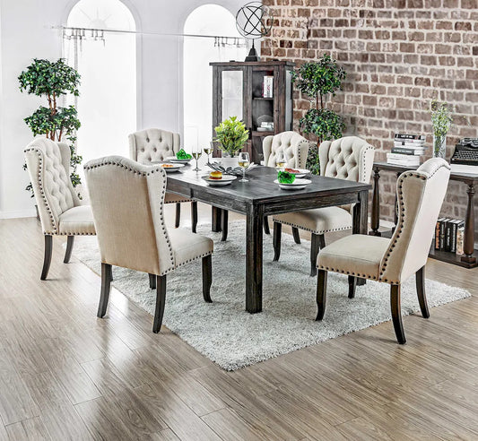 Furniture of America - Sania - 84" Dining Table - CM3324BK-T-84-VN view 2