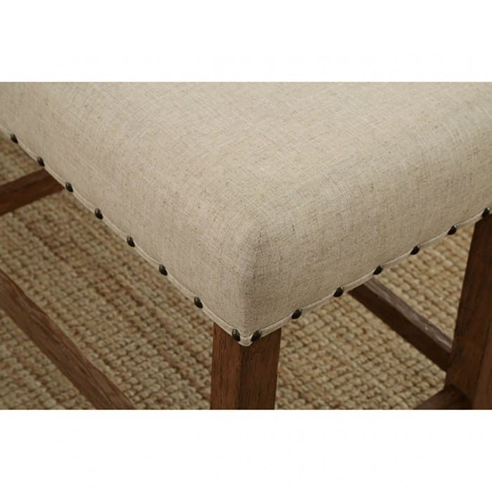 Furniture of America - Sania Bar Chair Set of 2 in Rustic Oak - CM3324BC-2PK View 4