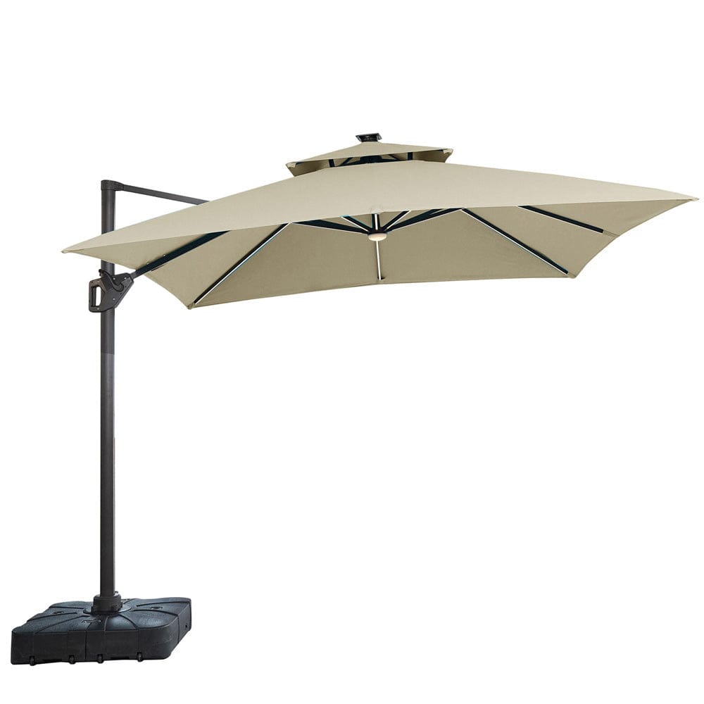 Furniture of America - Sano 10' SQ Umbrella with Base in Beige - LA-A015BG+BASE View 1