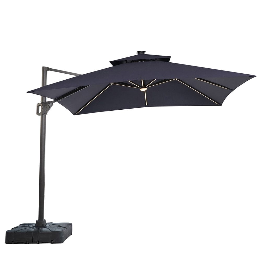 Furniture of America - Sano 10' SQ Umbrella with Base in Blue - LA-A015BL+BASE View 1
