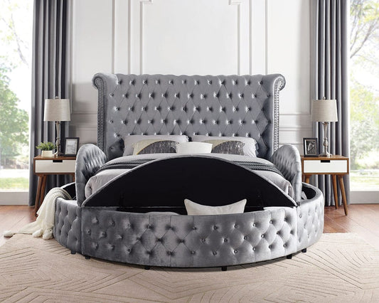 Furniture of America - Sansom Queen Bed in Gray - CM7178GY-Q-BED View 2