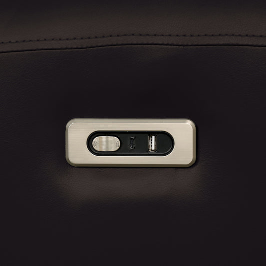 Furniture of America - Schlieren Power Sofa + Loveseat in Black - FM6012BK-PM-2PC View 2