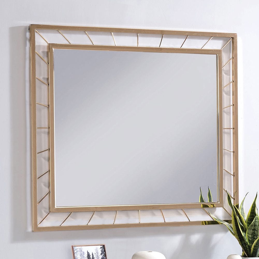 Furniture of America - Sherbrooke Mirror in Gold - CM-AC388 View 1