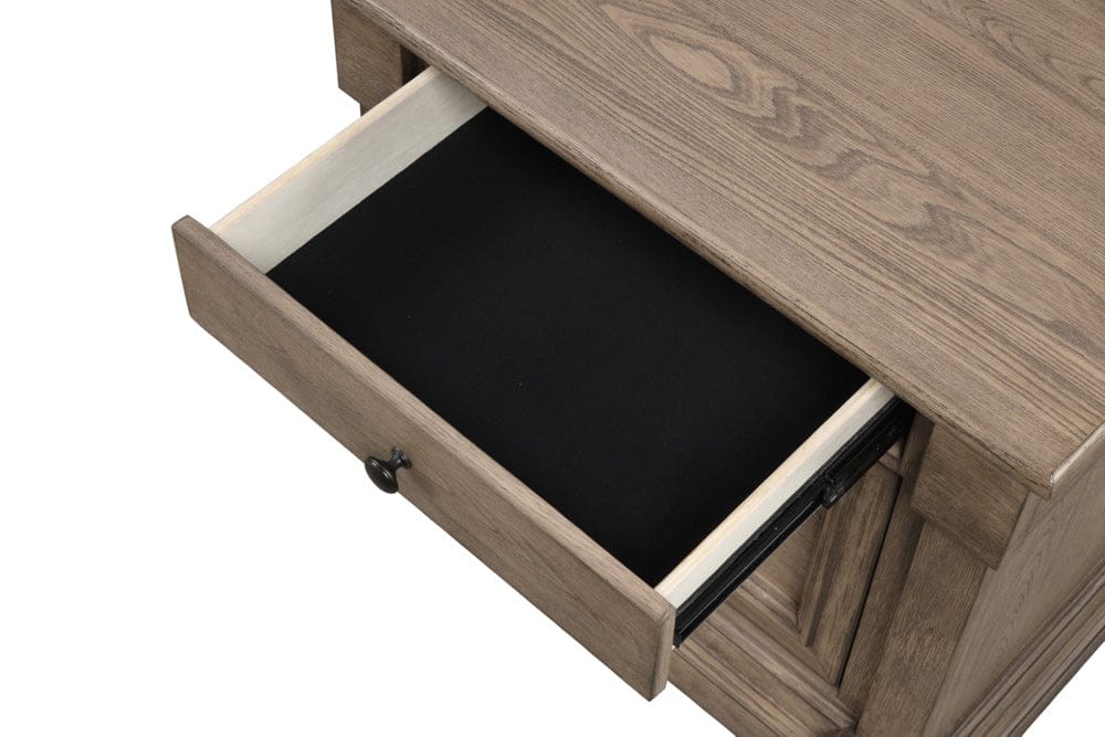 Furniture of America - Sheringham Nightstand in Weathered Gray - FM7701BR-N View 6