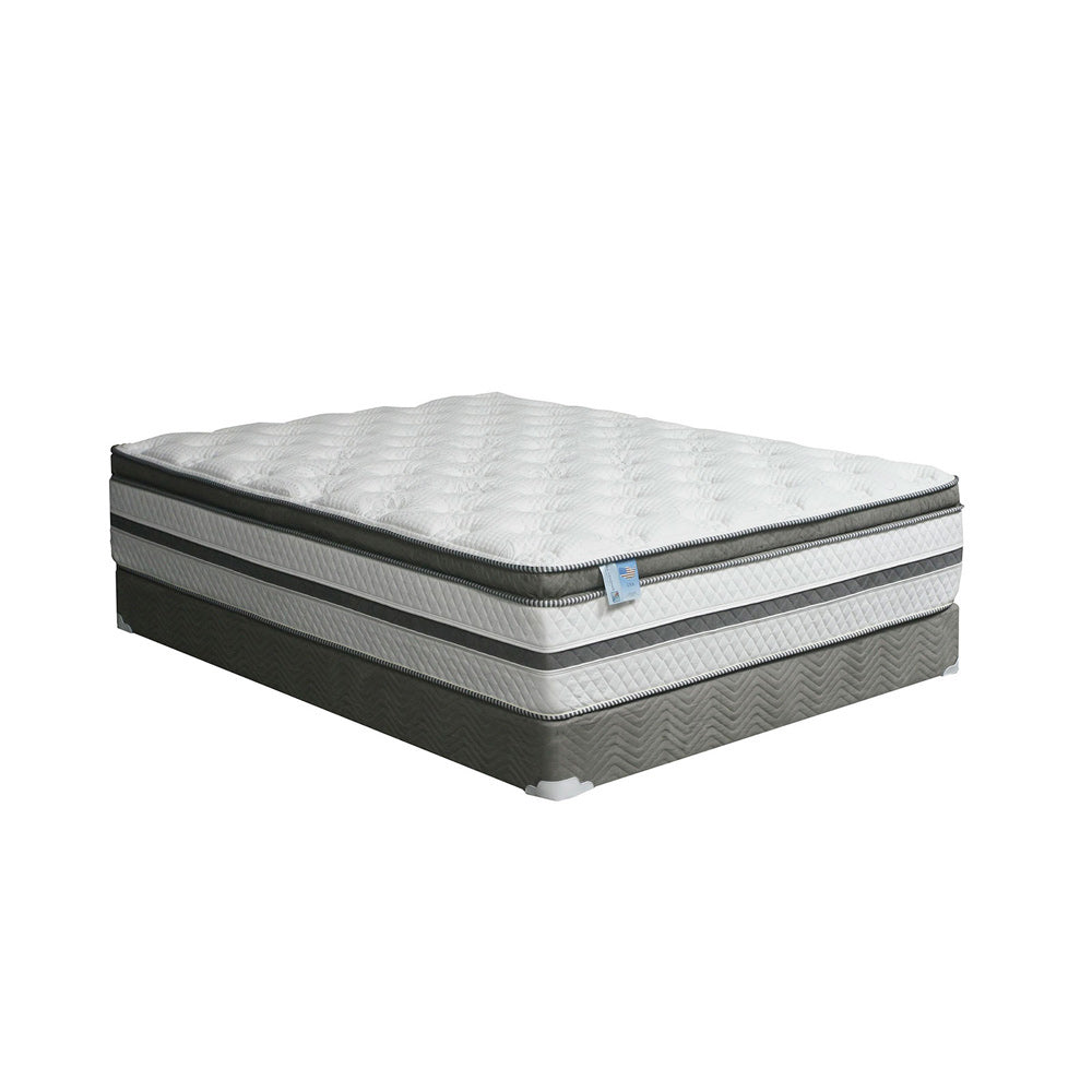 Furniture of America - Siddalee 16" Euro Pillow Top Mattress, Full in White/Gray - DM339F-M View 1
