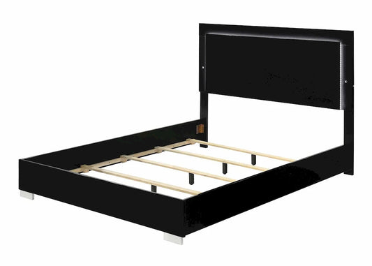 Furniture of America - Sinistra - 4 Pc. Queen Bedroom Set w/ 2NS - Piano Black - FM7211BK-Q-5PC-2NS view 2