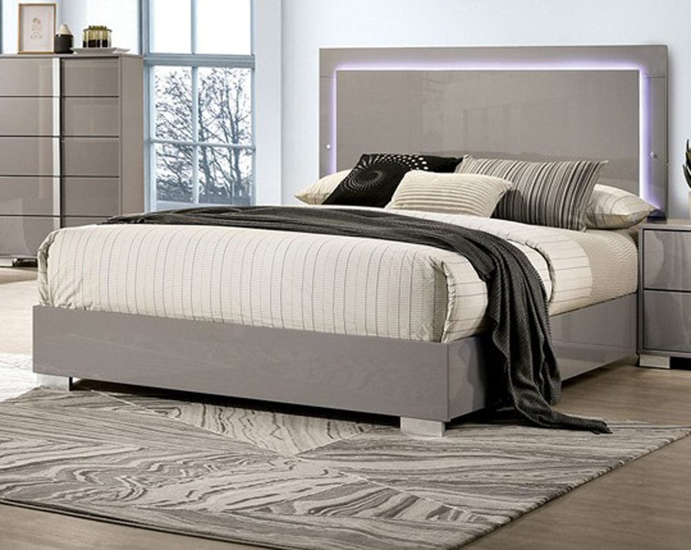 Furniture of America - Sinistra E.King Bed in Light Taupe - FM7211BG-EK-BED View 1