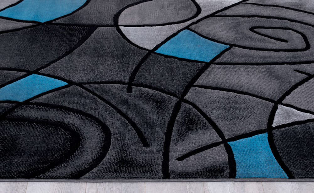 Furniture of America - Sivas 8' X 10' Area Rug in Charcoal Blue - RG5187M View 2