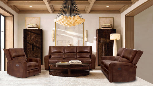 Furniture of America - Soterios Power Sofa in Medium Brown - CM9924MB-SF-PM View 2