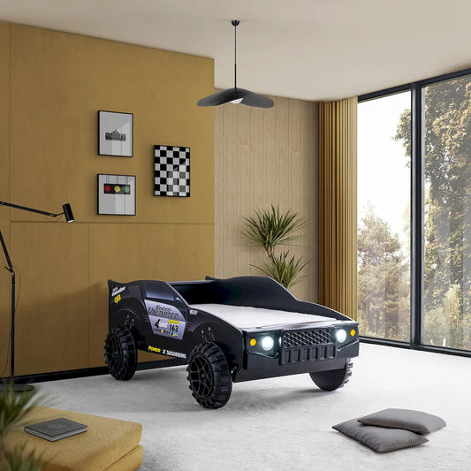 Furniture of America - Speed Jump - Twin Off-Road Car Bed w/ 5" Mattress - CM7641-BED+M5 view 2