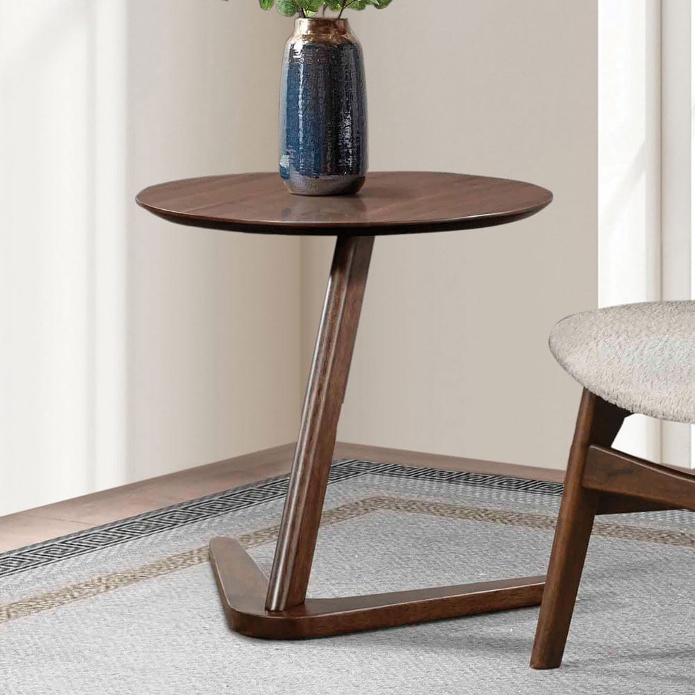 Furniture of America - Spiez 2Pc Accent Set (Chair + Side Table) in Walnut - FM-AC203WN-SET View 1