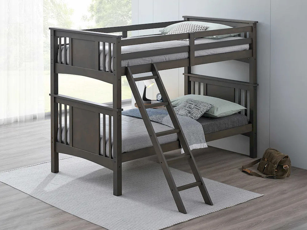 Furniture of America - Spring Creek - Twin/Twin Bunk Bed, Stain Gray - FM-BK602TT-GY-BED view 1