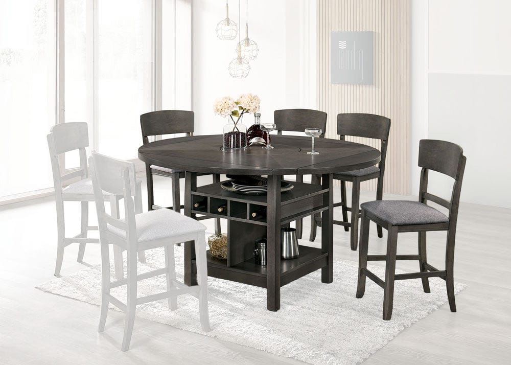 Furniture of America - Stacie 5 PC. Dining Table Set in Gray - CM3733GY-RPT-5PC View 1