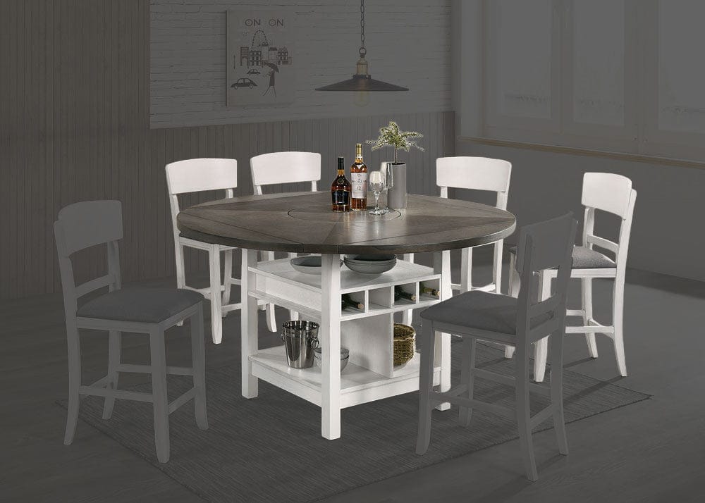 Furniture of America - Stacie 5 PC. Dining Table Set in White/Gray - CM3733WG-RPT-5PC View 1