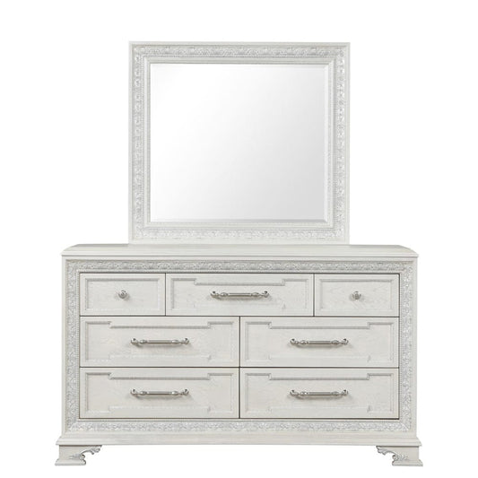 Furniture of America - Stella Mia Dresser w/Jewelry Box in Creamy White - FM70000WH-D View 2
