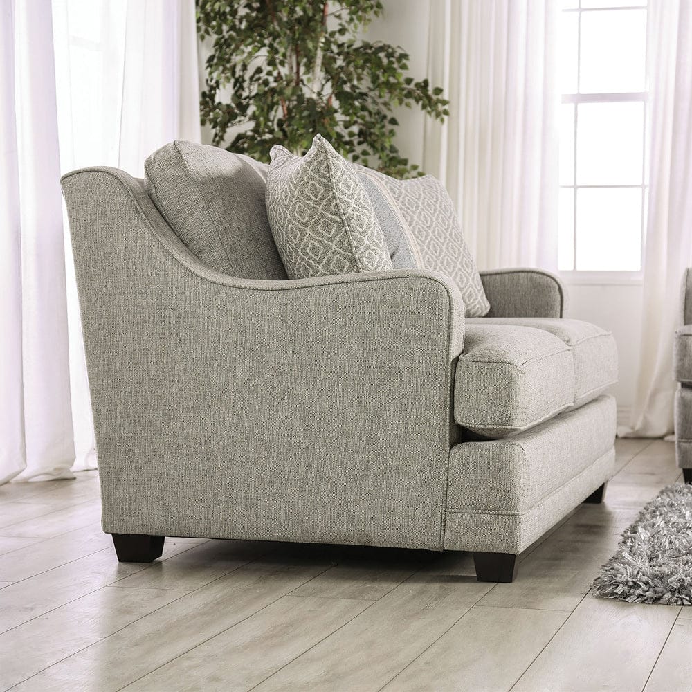 Furniture of America - Stephney Sofa + Loveseat in Gray/Gold - SM8193-2PC View 5