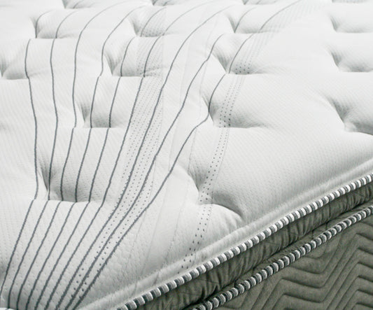 Furniture of America - Stormin 13" Euro Pillow Top Mattress, Queen in White/Gray - DM338Q-M View 2