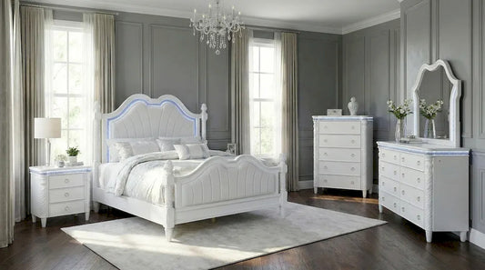 Furniture of America - Swindon - Mirror w/ LED - FM74007WH-M view 2