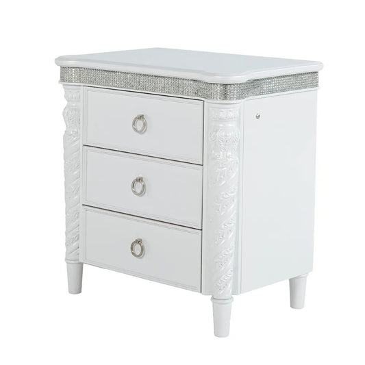 Furniture of America - Swindon - Nightstand w/ LED - FM74007WH-N view 2