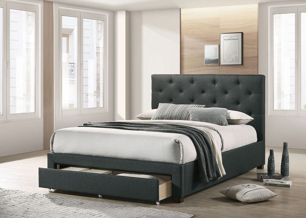 Furniture of America - Sybella Queen Bed in Dark Gray - CM7218DG-Q-BED View 1