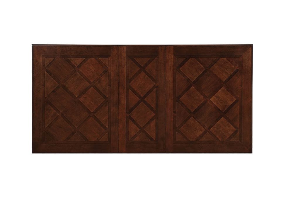 Furniture of America - Sylvana Dining Table in Brown Cherry/Espresso - CM3453T View 6