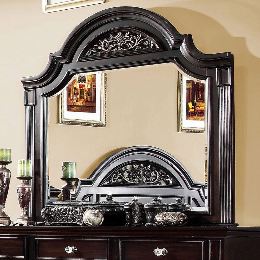 Furniture of America - Syracuse Mirror in Dark Walnut - CM7129M View 1