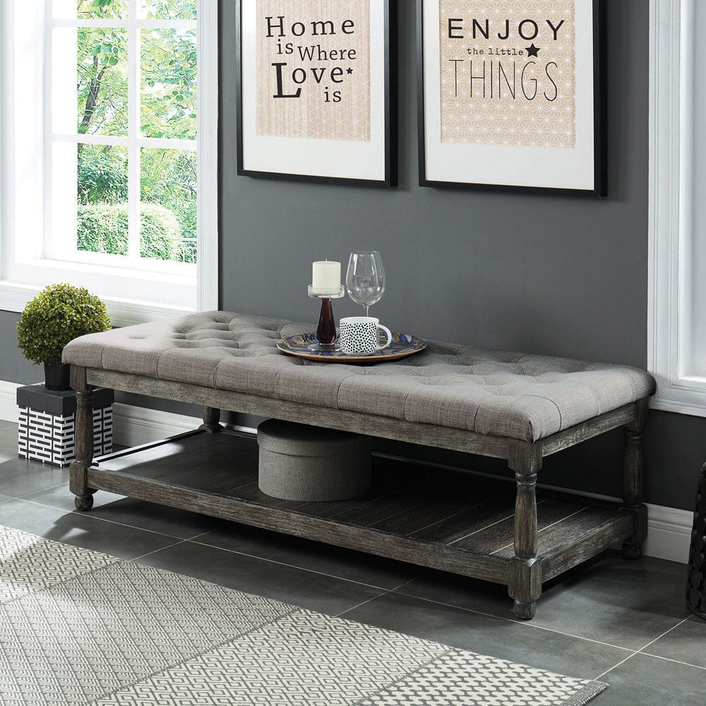 Furniture of America - Tayah Bench in Gray - CM-BN5665GY View 1
