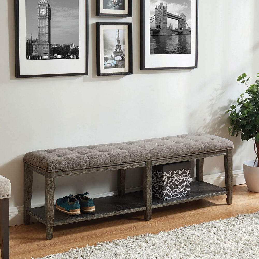 Furniture of America - Tayah Bench in Gray - CM-BN5666GY View 1