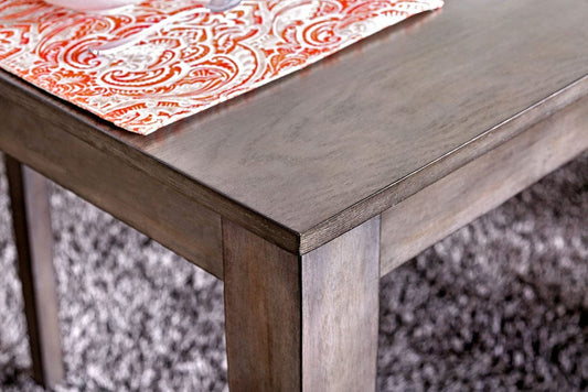 Furniture of America - Taylah 7 Pc. Dining Table Set in Weathered Gray/Beige - CM3607T-7PK View 2