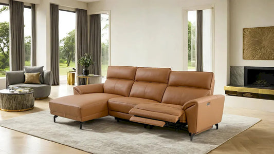 Furniture of America - Themis - Power Sectional, Left Chaise, Brown Clay - CM9937BR-SECT-PM-L view 2