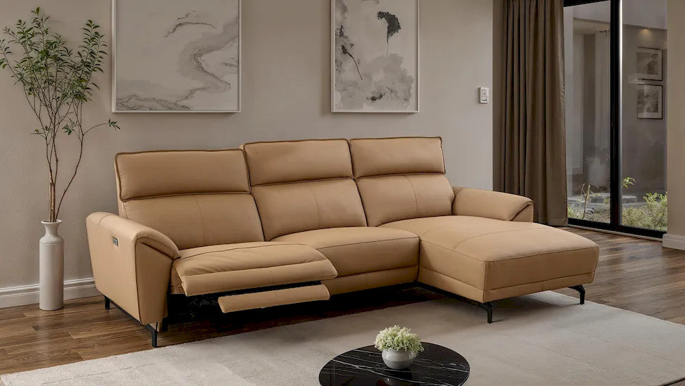 Furniture of America - Themis - Power Sectional, Right Chaise, Light Brown - CM9937LB-SECT-PM-R view 2
