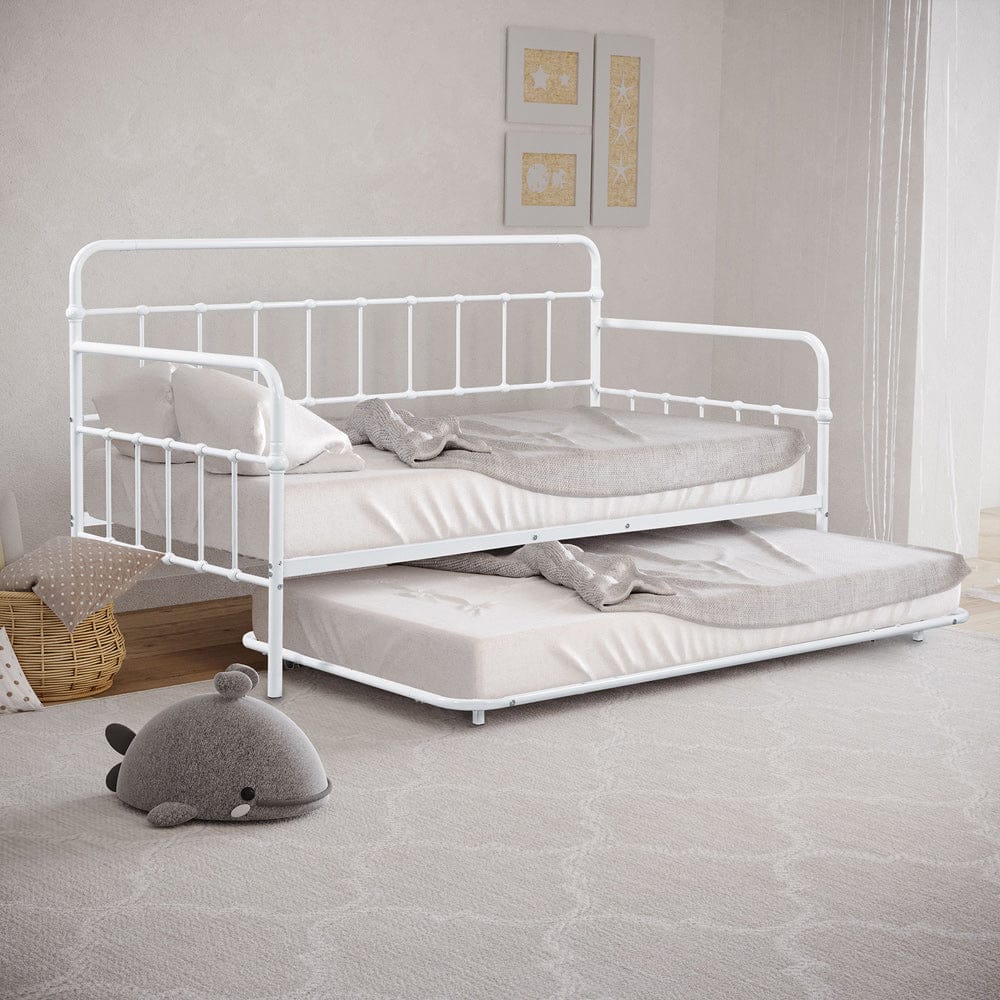 Furniture of America - Thera Daybed w/ Trundle in White - FM1000WH View 1
