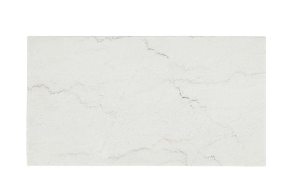 Furniture of America - Thisted Rect Marble Coffee Table w/ Casters in White/Black - FM44002WH-CR View 2