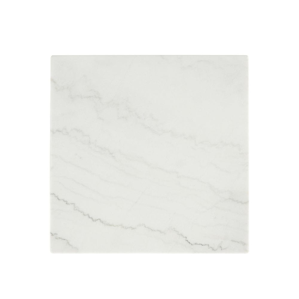 Furniture of America - Thisted Square Marble End Table in White/Black - FM44002WH-SE View 2