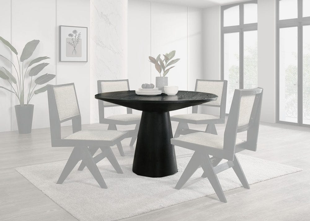 Furniture of America - Tottenham 48" Round Dining Table in Black - FM3222BK-RT-48-TABLE View 1