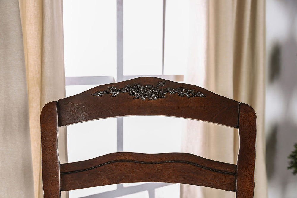 Furniture of America - Townsville Side Chair Set of 2 in Dark Walnut/Tan - CM3109SC-DK-2PK View 3