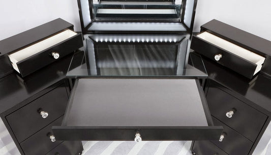 Furniture of America - Tracie Vanity Set in Obsidian Gray - FOA-DK5686DG-PK View 2