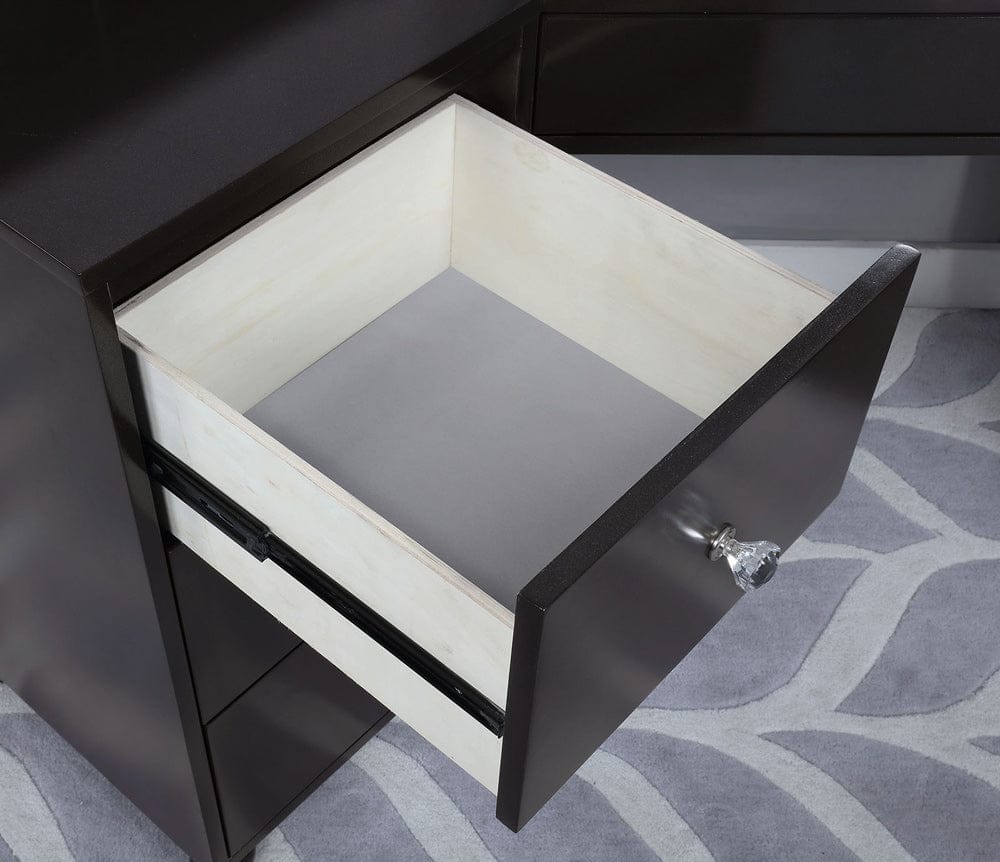 Furniture of America - Tracie Vanity Set in Obsidian Gray - FOA-DK5686DG-PK View 4