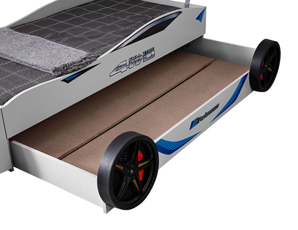 Furniture of America - Tracklite Car Bed in White - FOA7735WH-BED View 8