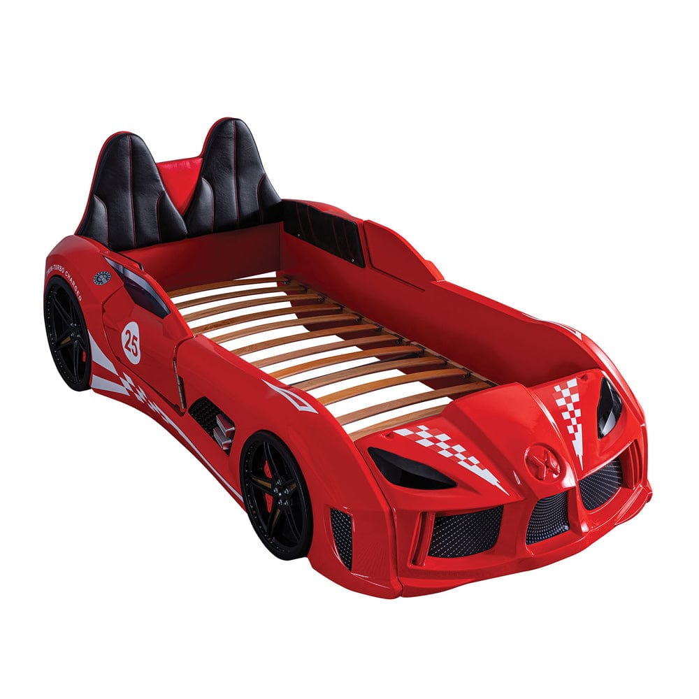 Furniture of America - Trackster Twin Car Bed in Red - FOA7723RD-BED View 6