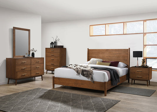 Furniture of America - Tromso Full Bed in Walnut - FM7220WN-F-BED View 2