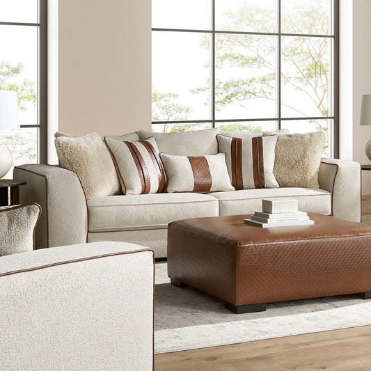 Furniture of America - Ulvery Sofa in Beige/Brown - SM5185-SF View 2