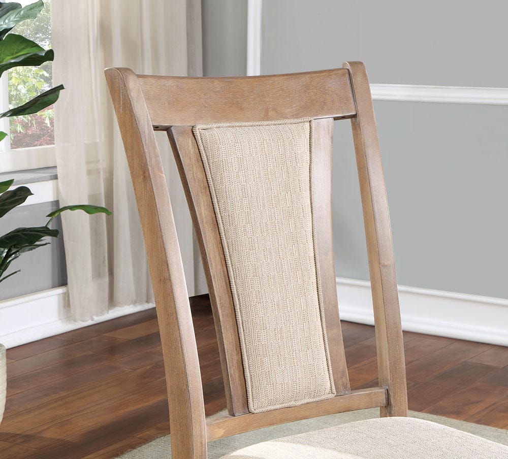 Furniture of America - Upminster 7 Pc. Dining Table Set in Natural Tone/Beige - CM3984NT-T-7PC View 2