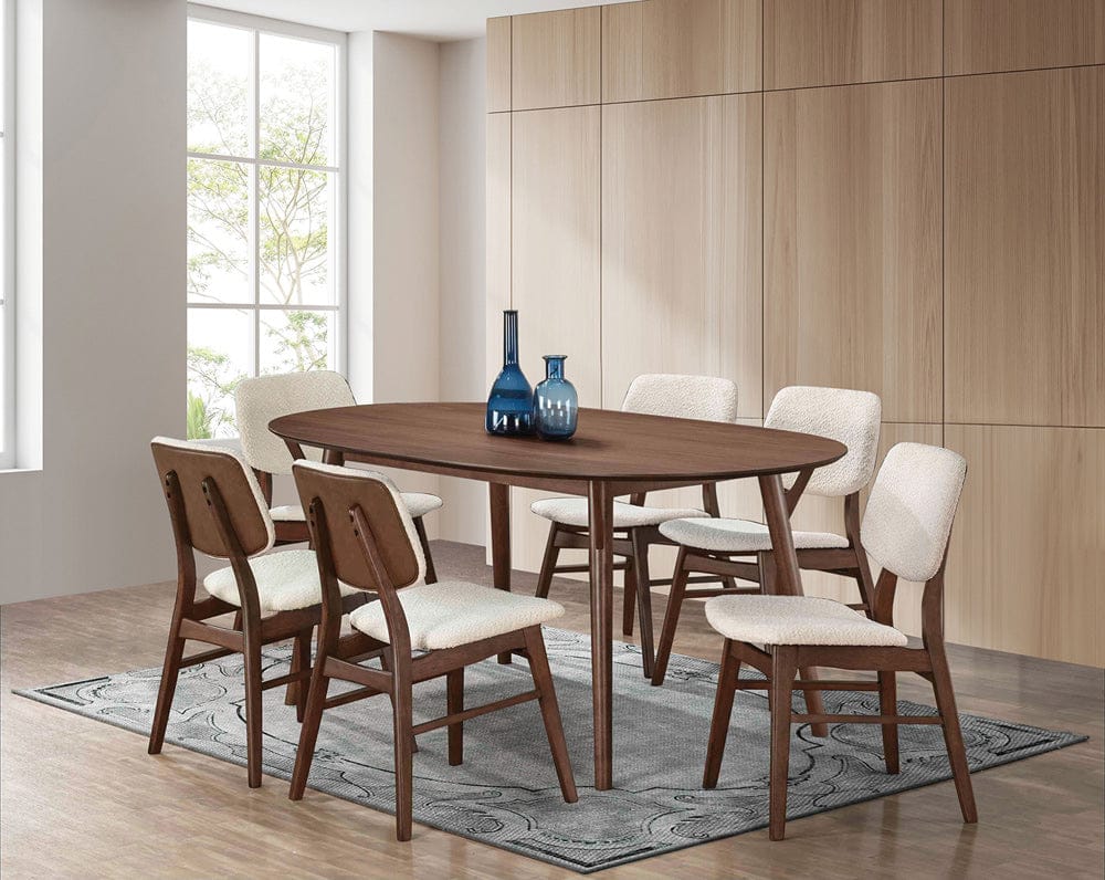 Furniture of America - Uzwil 7 Pc. Dining Table Set in Walnut - FM3214WN-T-7PC View 1