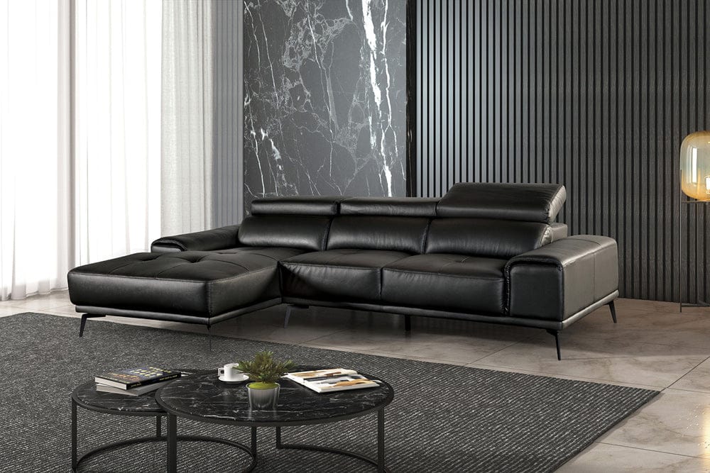 Furniture of America - Vadso Sectional, Left Chaise in Black - FM69005BK-SECT-L View 1